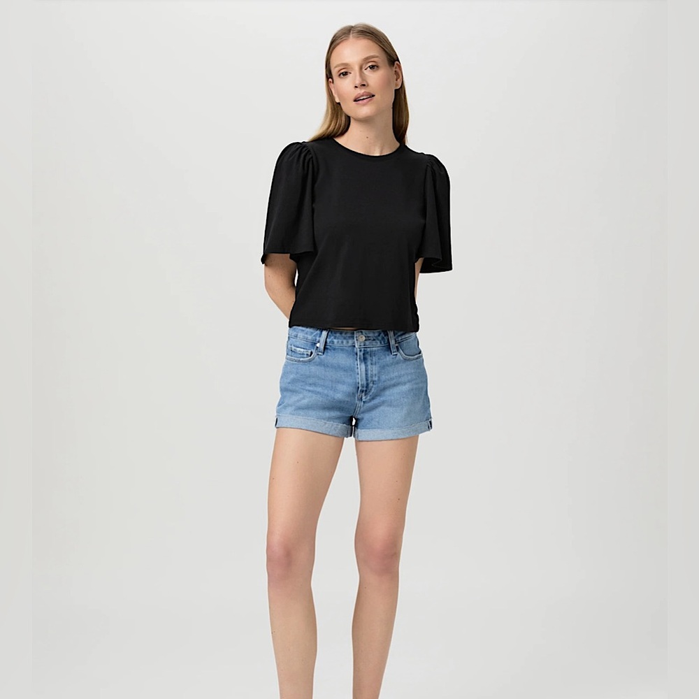 PAIGE Jimmy Jimmy Denim Shorts, Size 26, Dark Blue